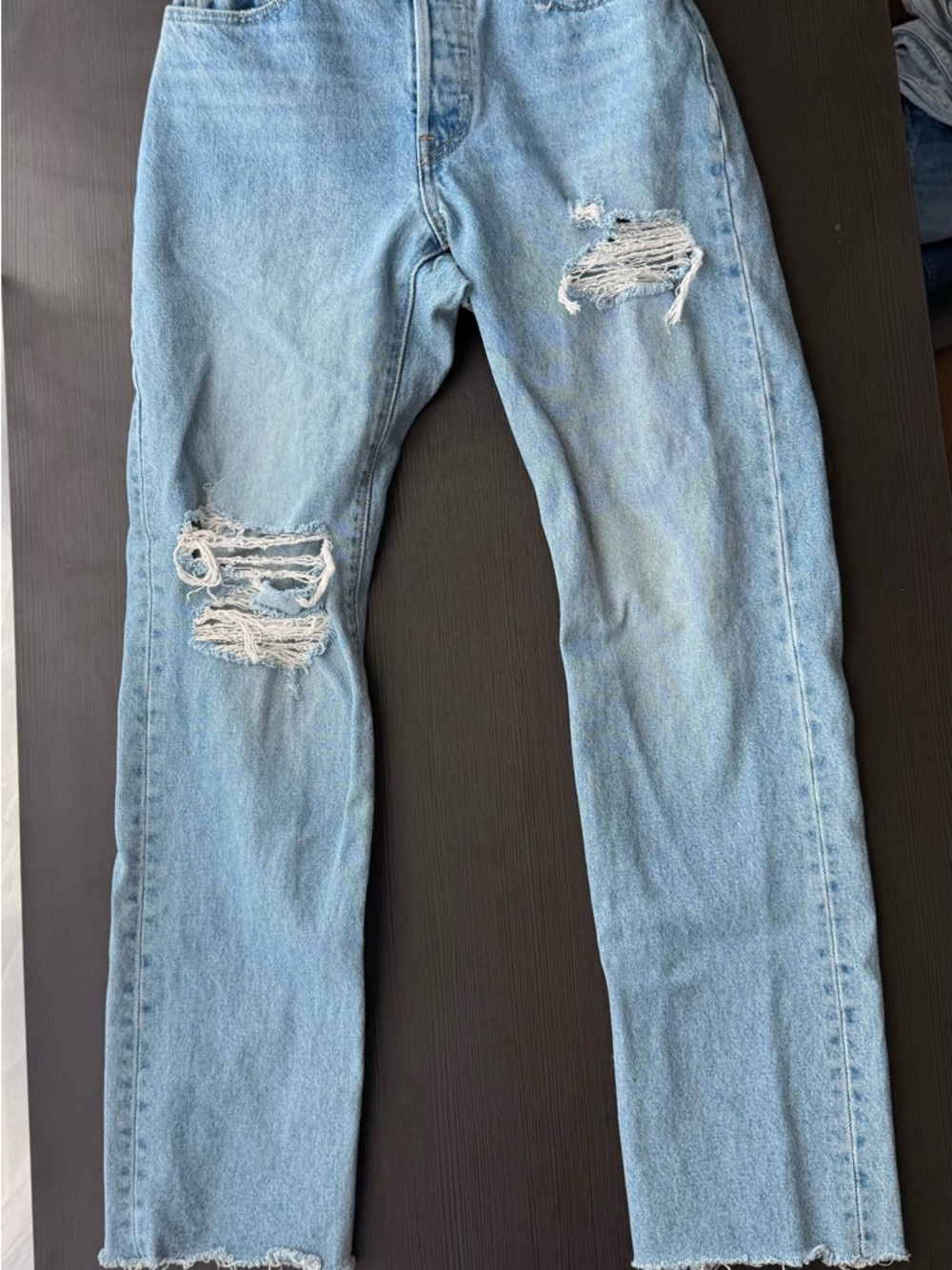 Levi’s Distressed Straight Leg Jeans